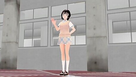 Toyota Nono Introduce Herself With Japanese Uniform.upskirt