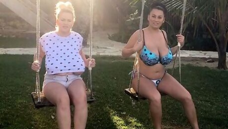 Erin and Helen Stars Swinging Island Diary - Erin Star