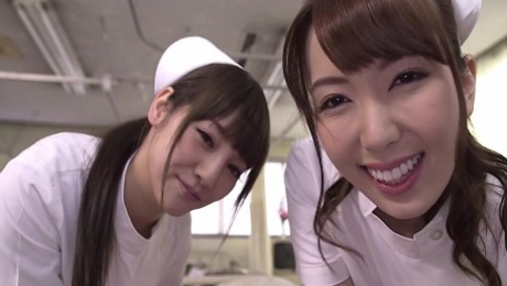 Yui Hatano with Rei Miziuna Threesome nurses