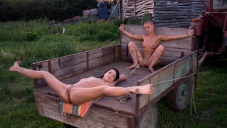 Steve Holmes  Sabrina Sweet  Cj in Farm Slaves From Budapest