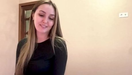 Stunning stepmom reaching oron hard cock of her stepson [POV]