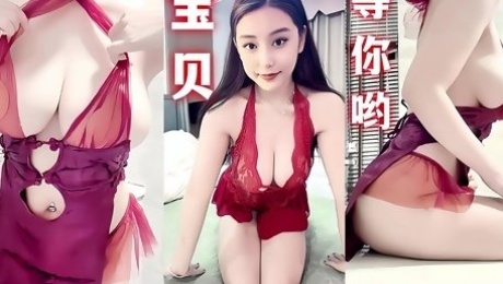 POV Chinese teen in hot school uniform fucks her boyfriend