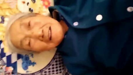 Chinese 75yo Granny Creampie