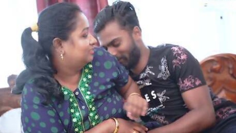 Desi Mallu Aunty enjoys his neighbor's Big Dick when she is all alone at home ( Hindi Audio )