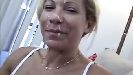 Milf neighbor catches me masturbating