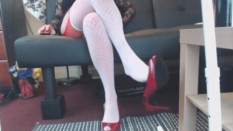 Sling Back Heel Dangling Stockings