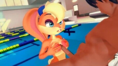 Space Jam - Lola Bunny gets fucked after training - Hentai