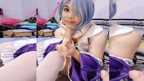 femboy rem showing you what she has been doing for valentine day