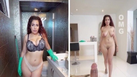 Curvy Latina Maid Samantha Rose Fucks Her Client