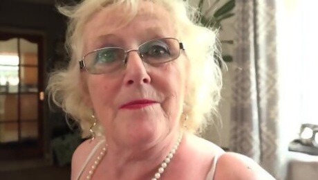 Horny granny Claire erotic solo video