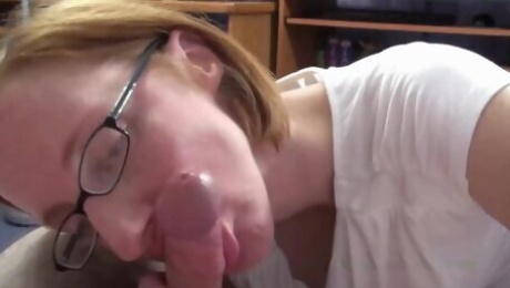 Nerdy Redhead Milf Layla Redd Gives Pov Blowjob